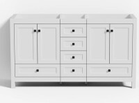 Eclife 60" Double Sink Bathroom Vanity Cabinet Assembly Required in White $699