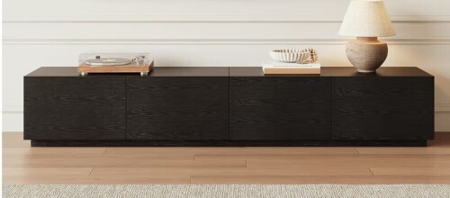 Povison Modern Black TV Stand with Drawers New In Box $599