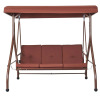 VEVOR 3-Seat Patio Swing Chair, Converting Canopy Swing, Outdoor Patio Porch with Adjustable Canopy, Removable Thick Cushion and Alloy Steel Frame, for Balcony, Backyard, Poolside, Brown New In Box $599