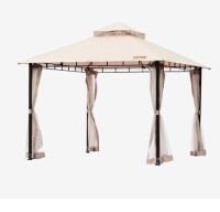 VEVOR Patio Gazebo for 6-8 Person, 10 x 10 FT Backyard Gazebo, with Mosquito Netting, Metal Frame, and PU Coated 180G Polyester, Outdoor Canopy Shelter for Patio, Backyard, Lawn, Garden, Deck New In Box $399