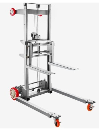VEVOR Manual Winch Stacker Material Lift 63" Max Height 551 lbs Capacity Lift New Floor Model $1099