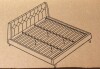 Novogratz Her Majesty Tufted Upholstered Bed Frame, King, Light Green Linen (2 Boxes) New In Box $599 - 2