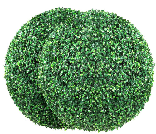 VEVOR Artificial Topiaries Boxwood Trees, 20&rdquo; Tall (2 Pieces), Ball-Shape Faux Topiaries Plant, All-year Green Feaux Plant Decorative Balls for Backyard, Balcony, Garden, Wedding and Home D&eacute;cor New In Box $199