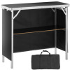 VEVOR Folding Portable Bar Table, Tradeshow Podium Table for Indoor, Outdoor, Party, Picnic, Exhibition, Includes Carrying Case, Storage Shelf and Black Skirt, 38.39" x 15.16" x 34.25" New in Box $299