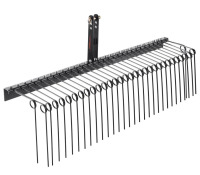 VEVOR Tow Behind Landscape Rake, 72" Tow Dethatcher with 32 Steel Tines, Lawn Dethatcher Rake Attaches to Category 1, 3 Point Hitch for Tractor, for Leaves, Pine Needles, Straw, and Grass New Open Box $399