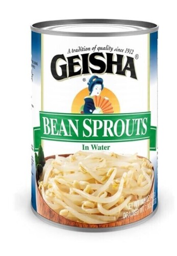 GEISHA Bean Sprouts In Water 14.5 oz., Bean Sprouts | Kosher Certified ? No Transfat ? Gluten Free?Less than 100 Calories per Container ? Ready to Eat ?Long Selling Item New Best by 12/2028