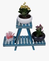 East Urban Home Elegant Wooden Jardiniere, Blue Color, 19.7 x 27.6 x 9.4 Inches | Special Design for Stylish Flower Display | Durable Wooden Body | Perfect for Home, Garden, or Patio Decor | Ideal for Indoor and Outdoor Use $99