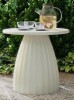 Ebern Designs Round Patio Side Table, Metal Steel Outdoor Side Table, Patio Accent End Table New In Box $199