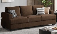 Ebern Designs Brooklington Upholstered Sofa in Brown New $999