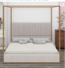 Mercer41 Modern Luxury Metal Canopy Bed in beige King Size New in Box $699