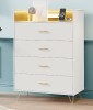 Garvee 4 Drawer Wooden Dressers for Bedroom with LED Lights and Charging Station Modern Nightstand for Bedside Wood Chest of Drawers with App Control Large Storage Cabinet for Bedroom Living Room Closet New in Box $499