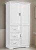 Rebrilliant Tall and Wide Storage Cabinet with Doors for Bathroom/Office, Three Drawers in White New in Box $599