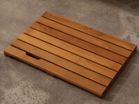 Highland Dunes Mccollough Teak Non-Slip Shower Mat New In Box $199