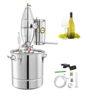 VEVOR Alcohol Still 18.5Gal/70L Alcohol Distiller with Ceramic Balls for Purer Wine Distillery Kit for Alcohol with Brewing Kit for DIY Whisky Wine Brandy New In Box $399