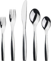 Gourmet Settings - 20-piece Silverware Set - Studio Collection - Polished Stainless Steel Flatware Sets - Service For 4 - Kitchen Cutlery Utensils Knife/Fork/Spoons (28-362) New Shelf Pull $79