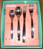Gourmet Settings - 20-piece Silverware Set - Studio Collection - Polished Stainless Steel Flatware Sets - Service For 4 - Kitchen Cutlery Utensils Knife/Fork/Spoons (28-362) New Shelf Pull $79 - 2
