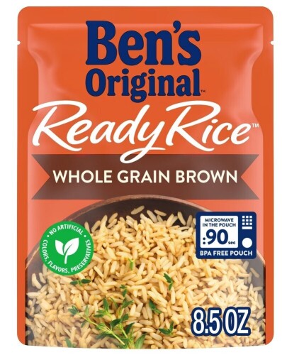 Ben's Original Ready Rice Whole Grain Brown Rice Microwavable Pouch - 8.8 oz / BEN'S ORIGINAL Ready Rice Butter and Garlic Flavored Rice, Easy Dinner Side, 8.8 oz Pouch / Assorted New Assorted Best by 6/2027