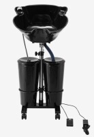 VEVOR Portable Shampoo Bowl, Shampoo Sink for Washing Hair with Electric Pump, Includes 2 Buckets 2 Showerheads, Drain Hose, Height and Angle Adjustable Portable Wash Bowl for Home Salon Use, Black New In Box $299