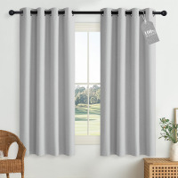 Ebern Designs 100% Blackout Linen Textured Curtains for Bedroom, Privacy Protection & Noise Reducing Drapes, Insulated Window Treatments for Farmhouse, (Pair), 52" x 63" New In Box $89