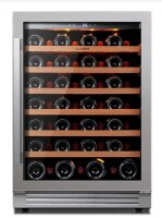 Ca'Lefort - 24 Inch Wine Fridge, 61-bottle Wine Refrigerator, 3 color LED Wine cooler,40-65&deg;F, Built-in/freestanding ,For Home Bar - Stainless Steel New in Box $999