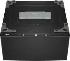 LG - SideKick 1.0 Cu. Ft. High-Efficiency Smart Pedestal Washer - Black Steel New $999