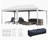 Outsunny 10' x 19.2' Outdoor Gazebo Pop Up Canopy Party Tent with Carrying Bag, White New in Box $399