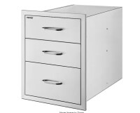 Vevor 18 in. W x 23.2 in. H x 23.1 in. D Outdoor Kitchen Stainless Steel Triple BBQ Access Drawers with Chrome Handle New in Box $399