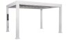 Backyard Discovery Windham 14 ft. x 12 ft. White Powder Coated Galvanized Steel Metal Modern Pergola w/ Sail Shade Soft Canopy and Electric 4 Boxes $1299