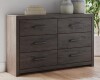 Signature Design by Ashley Prendonea B3789-31 Six Drawer Dresser New Shelf Pull $499