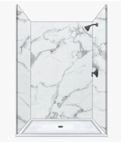 Polymarm 60" W 80" H 36" D Three Wall Composite Shower Wall Panel Surround - Seamless 60" Backwall New in Box $999