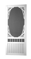 Screen Tight Springview Universal reversible 36-in W x 80.0-in H x 1.0-in T White Single Hinged Vinyl Screen door with (Handle Included) New Shelf Pull $399