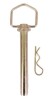 Koch 1/2 In X 4-1/4 In Swivel-handle Hitch Pin &ndash; Yellow Zinc Plated / Koch 4020413 Lynch Pin, 1/4 in, 1-1/4 in L, Zinc-Plated New Assorted