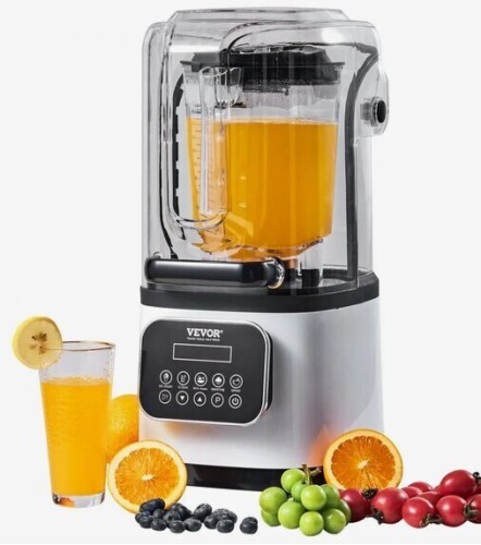 VEVOR Professional Blender with Shield, Commercial Countertop Blenders, 68 oz Plastic Jar Blender Combo, Stainless Steel 9 Speed & 5 Functions Blender, for Shakes, Smoothies, Peree, and Crush Ice, White New In Box $299
