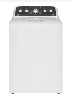 GE - 4.5 Cu. Ft. High-Efficiency Top Load Washer with Deep Fill and Cold Plus - White with Matte Black New $999