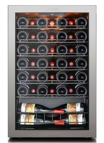 Ca'Lefort 14-Bottle Single Zone Freestanding Compressor Wine Cooler Mini Fridge Cellar Cooling Unit in Stainless Steel CLF-WSJC46 New in Box $699