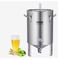 VEVOR 304 Stainless Steel Kettle, 16 GALLON Beer Brew Fermentor, Brew Bucket Fermentor for Brewing, Home Brewing Supplies with Base, Kettle Stock Pot Includes Lid, Handle, Valve, Spigot, Thermometer New in Box $399