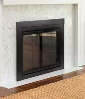 Pleasant Hearth Ascot Large Glass Fireplace Doors New in Box $399