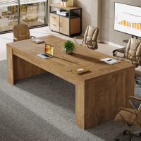 Millwood Pines 71'' Rectangular Executive Conference Table with Wood Finish, 6-Person Office Meeting Desk, New in Box $399
