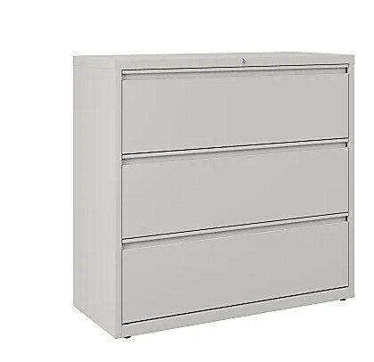 WorkPro&reg; 42"W x 18-5/8"D Lateral 3-Drawer File Cabinet, Light Gray New in Box $799