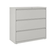 WorkPro&reg; 42"W x 18-5/8"D Lateral 3-Drawer File Cabinet, Light Gray New in Box $799
