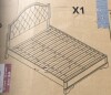 OrangeOne Antoro Dark Brown Walnut Solid Wood Frame Queen Size Platform Bed 64 in. W with Button Tufted Headboard New in Box $799 - 2