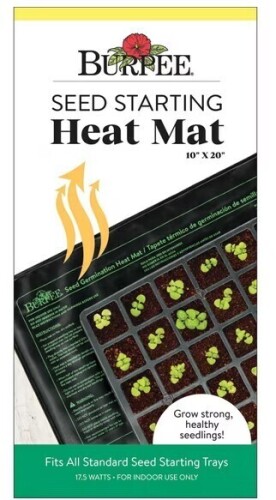 Burpee Seed Starting Heat Mat 20" x 10" Fits All Standard Trays Plant 17.5 Watts / Burpee Soft Nylon Trellis Netting, 5' x 15' New In Box Assorted