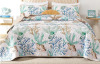 Xruibed Coastal Quilt Set King Size Green Nautical Beach Quilt 3 PCs Reversible Lightweight Summer Bedspread with 2 Pillowshams Soft Microfiber Quilt Coverlet Set for All Season 110" x 90" New In Box $199