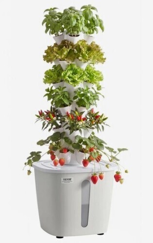 VEVOR Hydroponic Tower, 30 Pods 6 Tiers Hydroponics Growing System Kit with App Control, Vertical Home Garden with 20L Water Tank & Pump, Planter Germination Kit for Indoor Herbs, Fruits, Vegetables New In Box $199