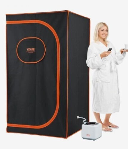 VEVOR Portable Steam Sauna Tent Full Size, 1000W Personal Sauna Blanket Kit for Home Spa, Detoxify & Soothing Heated Body Therapy, Time & Temperature Remote Control With Floor Mat New In Box $299