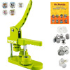 VEVOR Button Maker Machine, Installation-Free Badge Punch Press Kit, 25mm (1 inch) Pin Maker, Button Making Supplies with 500pcs Button Parts & Circle Cutter & Magic Book New In Box $199