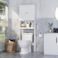 Meilocar Over the Toilet Storage Cabinet, Bathroom Storage Organizer Over Toilet, Space Saver W/Adjustable Shelf & Open Shelf, White New In Box $199