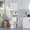 Meilocar Over the Toilet Storage Cabinet, Bathroom Storage Organizer Over Toilet, Space Saver W/Adjustable Shelf & Open Shelf, White New In Box $199