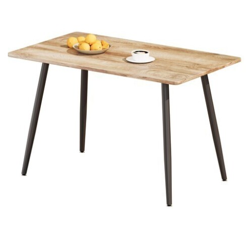Nuoli Furniture 47" Modern Wood Dining Table - Seats 4, MDF Black Legs for Dining Room New In Box $399
