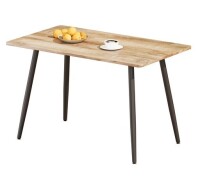 Nuoli Furniture 47" Modern Wood Dining Table - Seats 4, MDF Black Legs for Dining Room New In Box $399